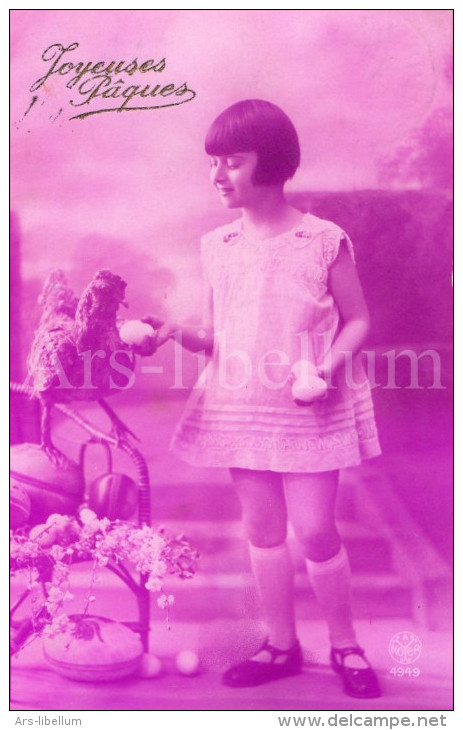 Postcard / CP / Postkaart / Easter / Pâques / Pasen / Ed. A. Noyer No 4949 / 1928 / Fille / Girl - Pâques