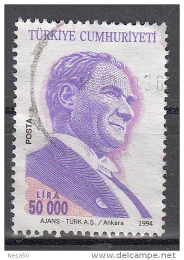 Turkeij 1994 Mi Nr 3031 President  Kemal Atatürk - Oblitérés