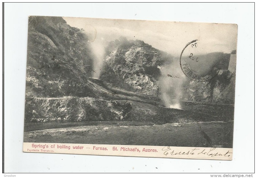 ST MICHAEL'S AZORES FURNAS SPRING'S OF BOILING WATER 1907 - Açores