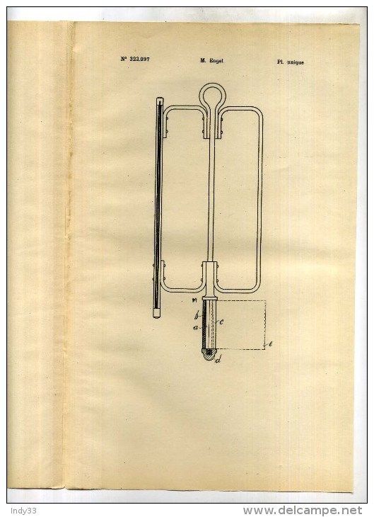 - POIGNEE HYGIENIQUE POUR PORTE-JOURNEAUX . BREVET D´INVENTION DE 1902 . - Altri & Non Classificati