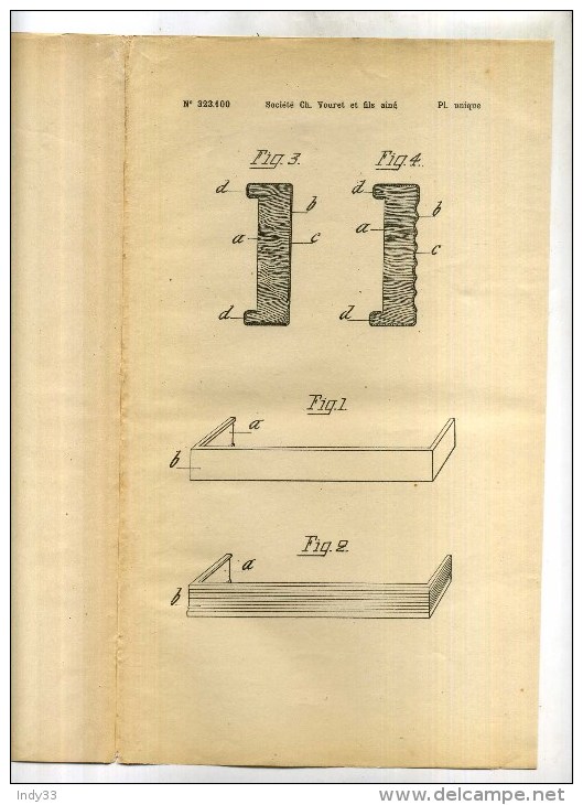 - SYSTEME DE GALERIE D´AMEUBLEMENT A REVÊTEMENT METALLIQUE ... . BREVET D´INVENTION DE 1902 . - Autres & Non Classés