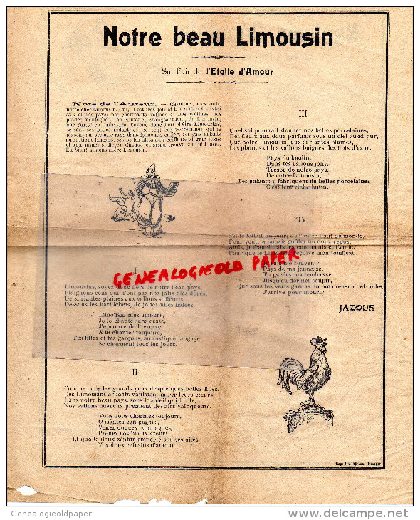 87-23-19- LIMOGES - PATOIS LIMOUSIN- CHANSONS NAOTREIS DEPUTATS- PAYS DU KAOLIN- PORCELAINES- POLITIQUE-SOCIALISTE - Zonder Classificatie