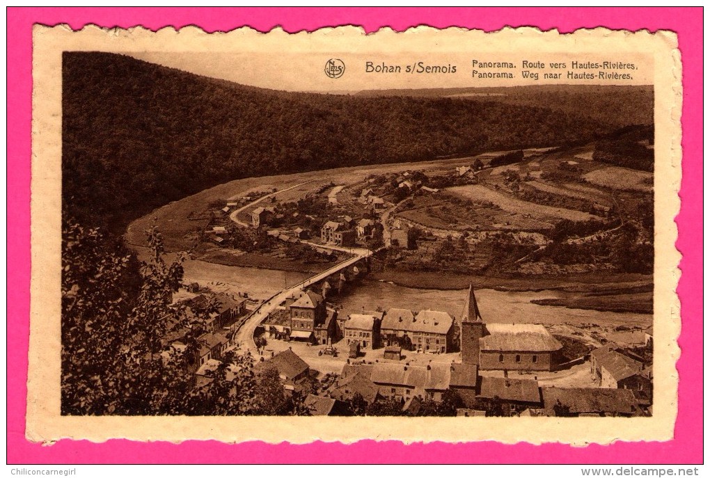 Bohan Sur Semois - Panorama - Route Vers Hautes Rivières - Circuits Auto Sté Nle Des Ch. De Fer Belges - NELS - 1930 - Vresse-sur-Semois