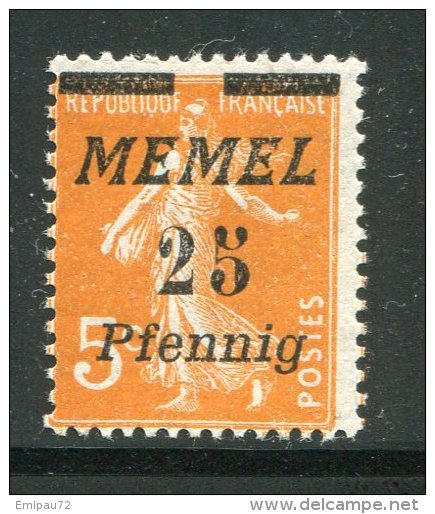 MEMEL- Y&T N°51- Neuf Avec Charnière * - Ungebraucht