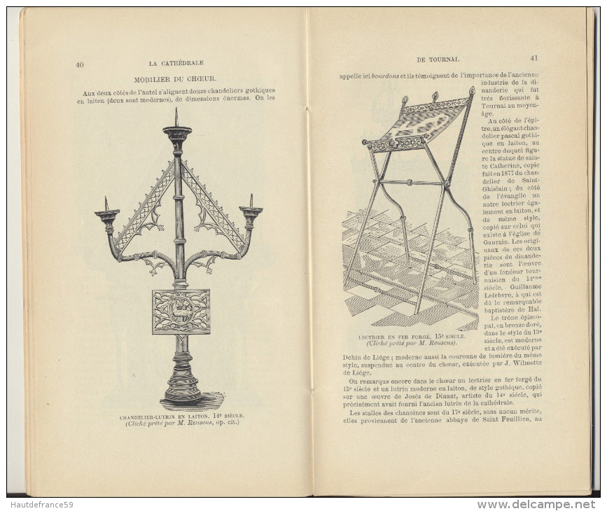 Libro Circa 1920 ? -LA CATHEDRALE DE TOURNAI Guide Illustré Du Visiteur E.D. SOIL - Vasseur Delmée éditeur Illustrations - Belgique