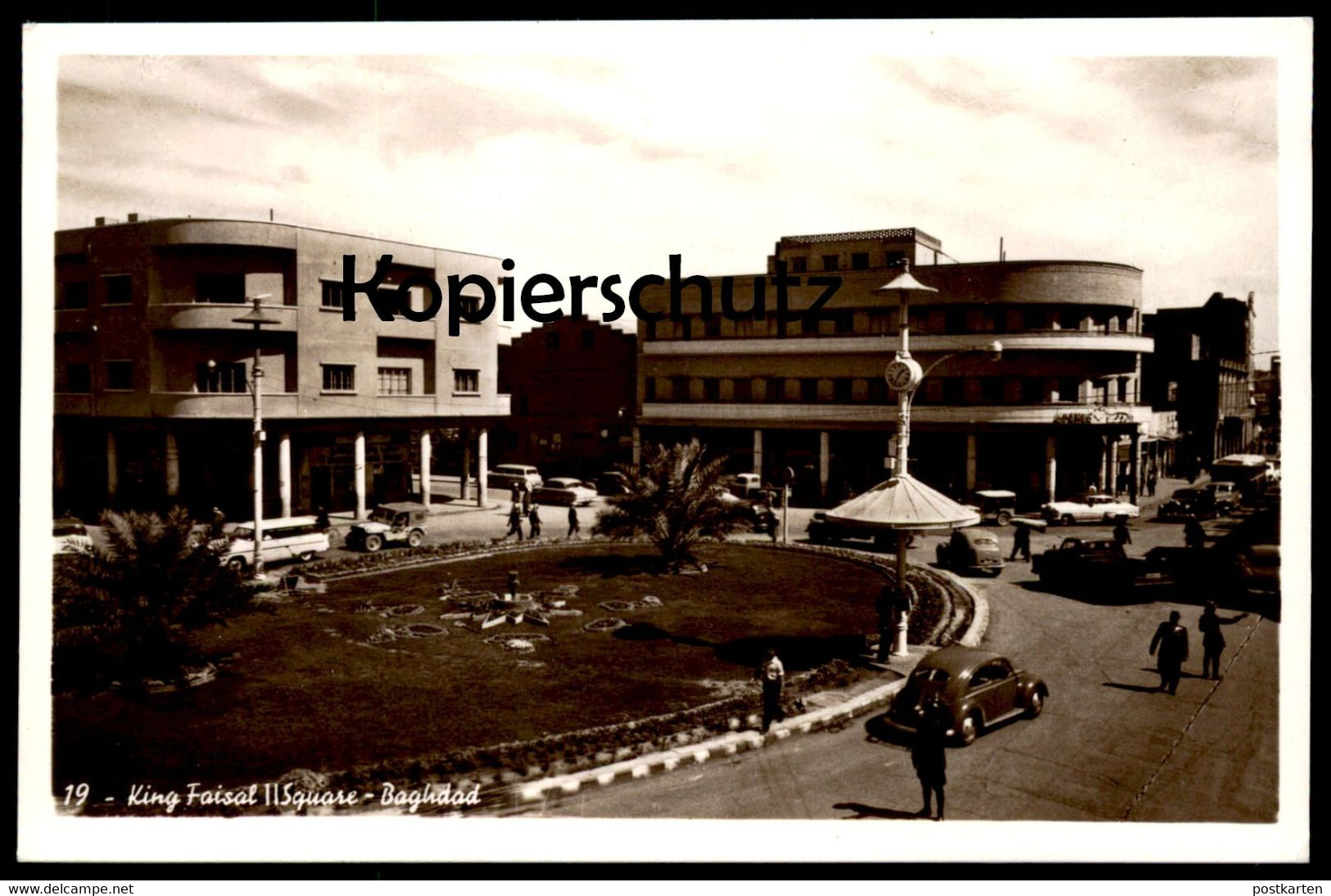 ALTE POSTKARTE KING FAISAL II SQUARE BAGHDAD Bagdad Irak Iraq Car Auto VW Käfer Postcard Cpa Ansichtskarte AK - Iraq