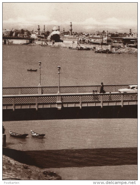 ALTE POSTKARTE RIVER VIEW BAGHDAD Bagdad Irak Iraq Brücke Bridge Pont Auto Autos Car Cars Postcard Cpa Ansichtskarte AK - Iraq