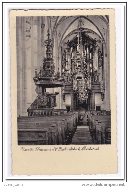 Zwolle, Interieur St. Michaëlskerk Preekstoel - Zwolle