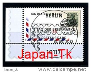 GERMANY Mi.Nr. 2954 Tag Der Briefmarke - ESST -BERLIN -Eckrand Unten Links - Used - Gebraucht