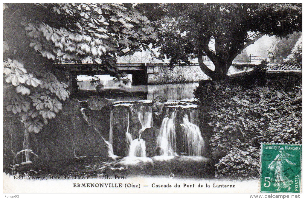 Cpa ERMENONVILLE, Cascade Du Pont De La Lanterne    (51.91) - Ermenonville