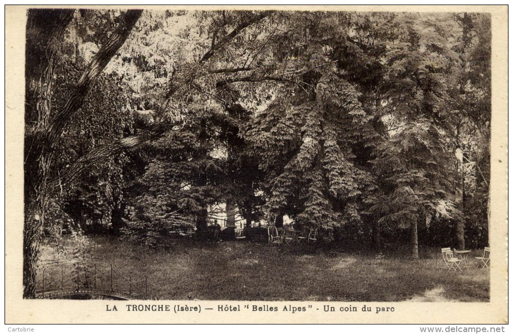 38 - LA TRONCHE - Hôtel "Belles Alpes" - Un Coin Du Parc - La Tronche