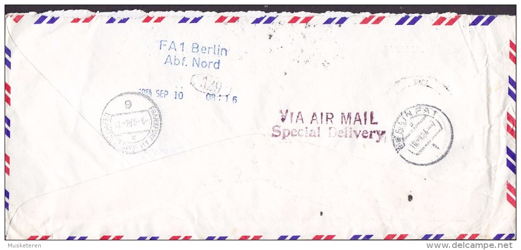 United States Airmail & EXPRES Special Delivery Label ALMEDA 1964 Cover Lettre BERLIN Germany Shakespeare J. F. Kennedy - Expres & Aangetekend