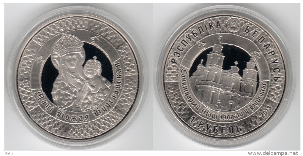 Belarus 1 Rouble 2013 400-year Stay Of The Miraculous Icon Of The Virgin Mary In Budslau - Belarús