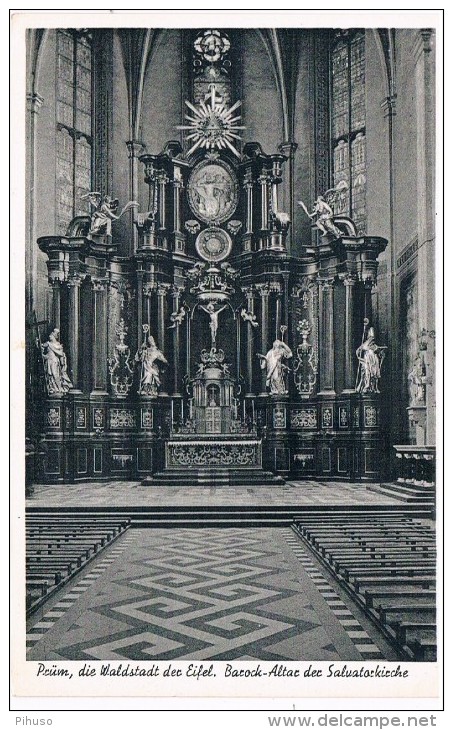 D6043   PRÜM : Salvatorkirche - Barokaltar - Pruem