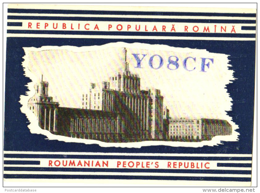 Roumanian People's Republic - Bucuresti Combinatul Poligrafic Casa Scinteii - QSL Radio Club Bucuresti - & Radio - Radio