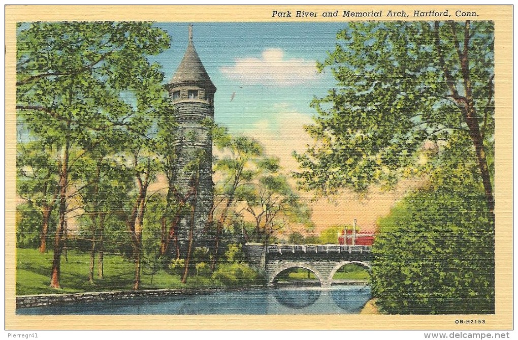 CPA-1939-USA-CONNECTICUT-HARTFORD-PARK RIVER And MEMORIAL ARCH-TBE - Hartford