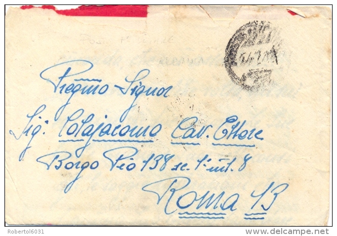 Regno D´Italia 1919 Occupazione Albania Lettera Per Roma Da Ufficiale Dei Bersaglieri Con Testo - Prima Guerra Mondiale