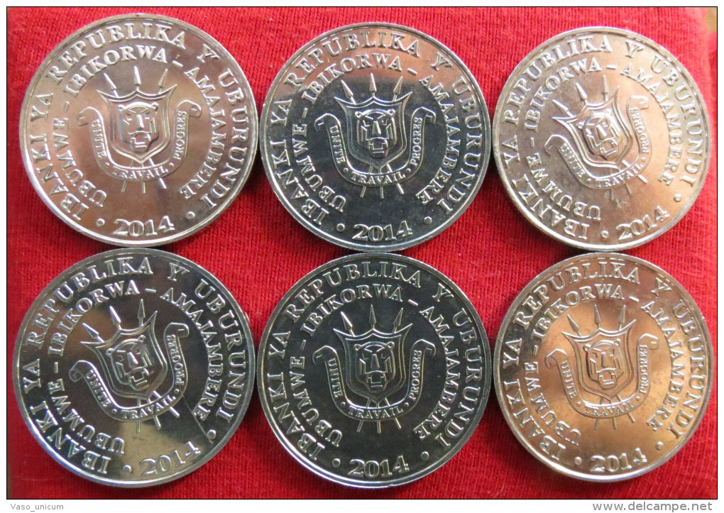 Burundi 6 X 5 Francs 2014 Birds - Burundi