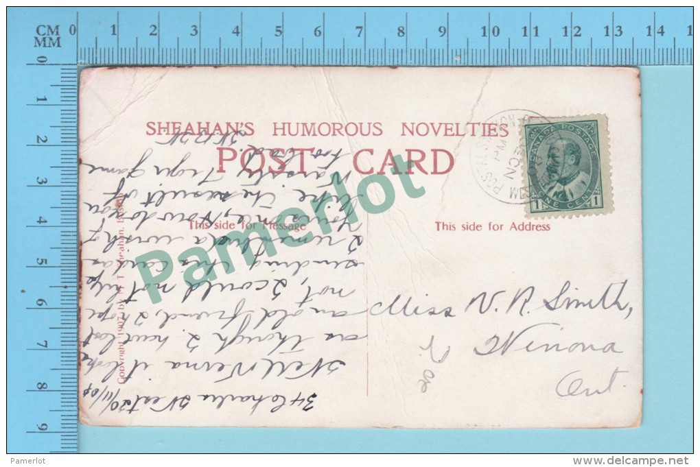 I Wish I Was A Boy  ( Cover Postal Station-D West TORONTO ONT. 1908 ) 2 Scans - Cartas & Documentos