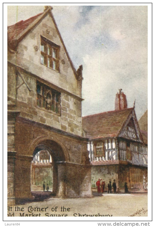 (200 Del) Very Old Postcard - Carte Ancienne - UK - Shrewsbury Market Place - Shropshire