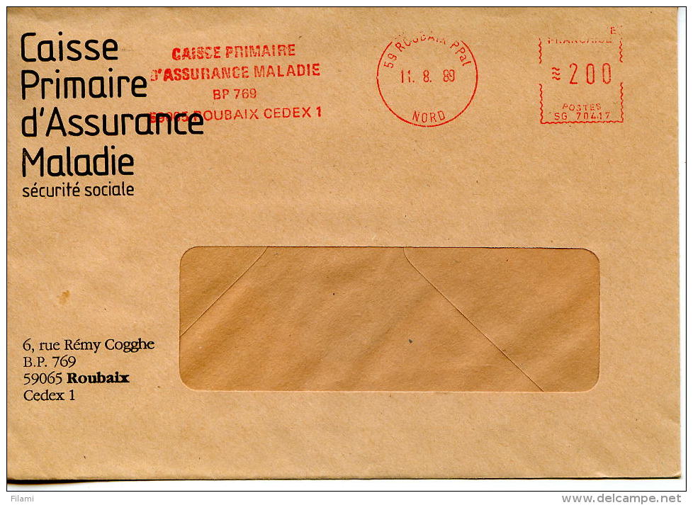 EMA Santé,CPAM Caisse Primaire D'Assurance Maladie,Sécurité Sociale Rue Rémy Cogghe,Roubaix 11.8.1989 - Pollution