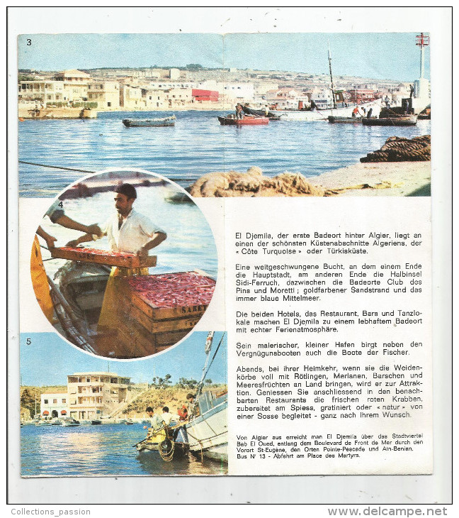 Dépliant Touristique , ALGERIE , EL DJEMILA  , 8 Pages , Plan ,  Frais Fr : 1.55€ - Tourism Brochures