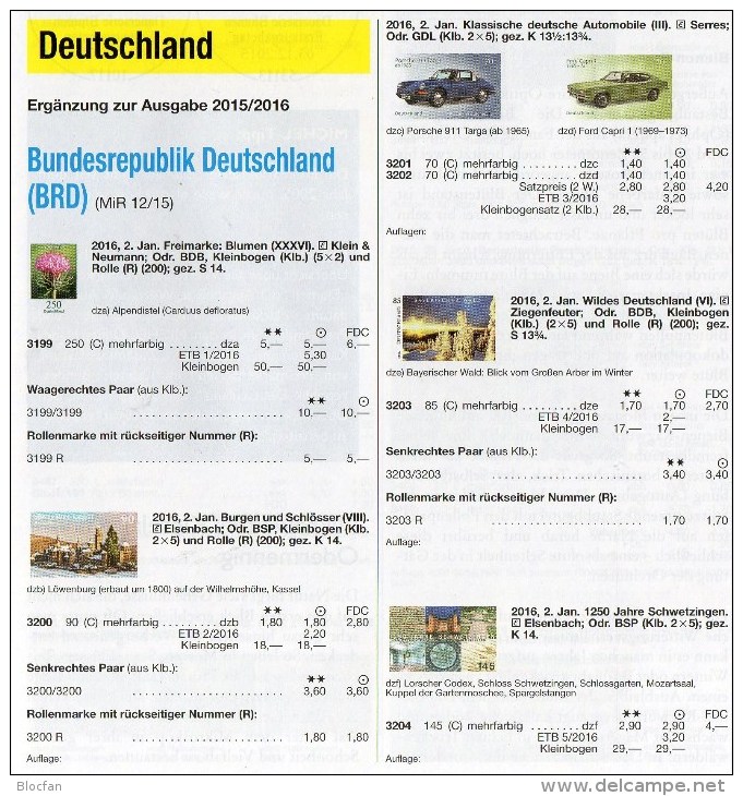 Briefmarken MICHEL Rundschau 1/2016 sowie 1/2016-plus neu 12€ new stamps of the world catalogue and magacine of Germany