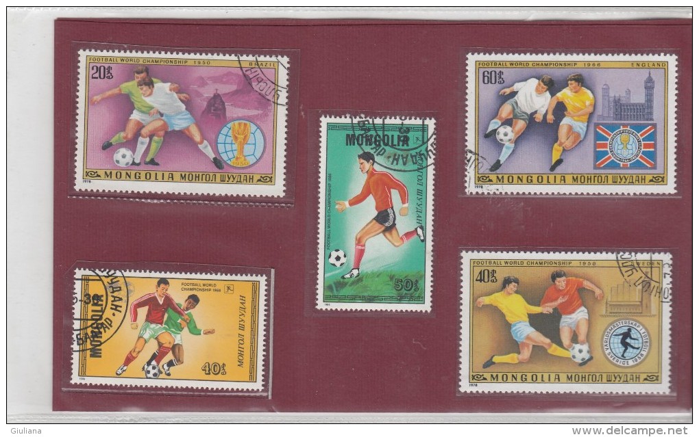 Tematica  Calcio    5 Stamps Used - Usati