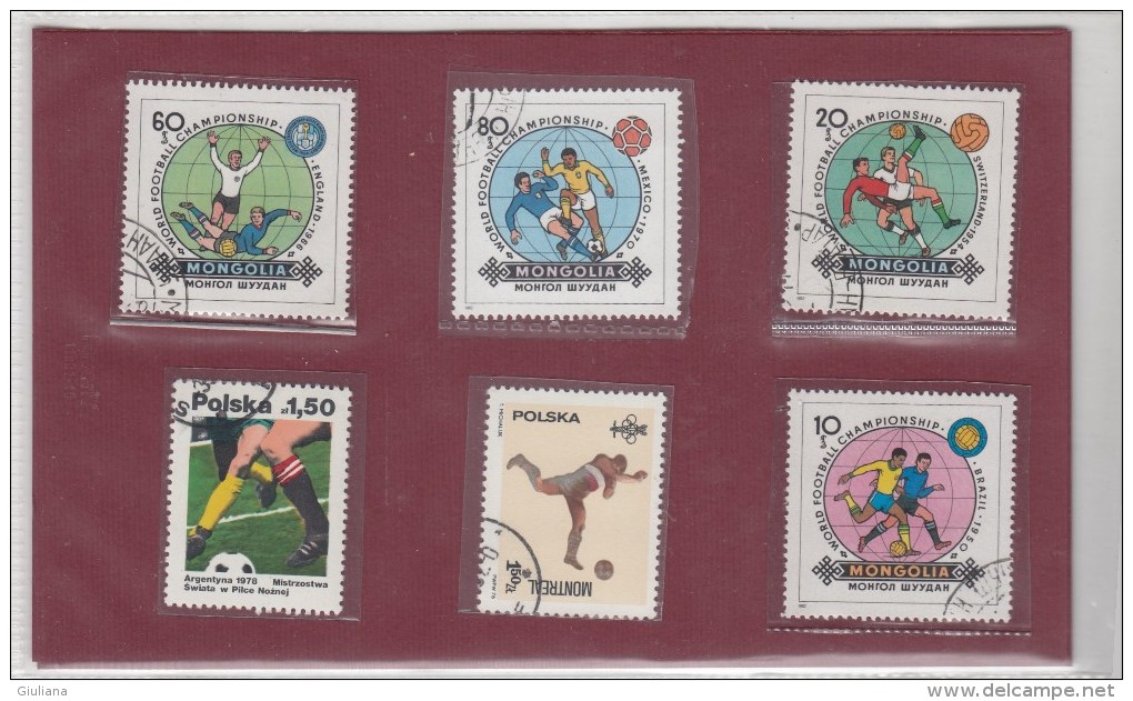 Tematica  Calcio    6 Stamps Used - Other & Unclassified