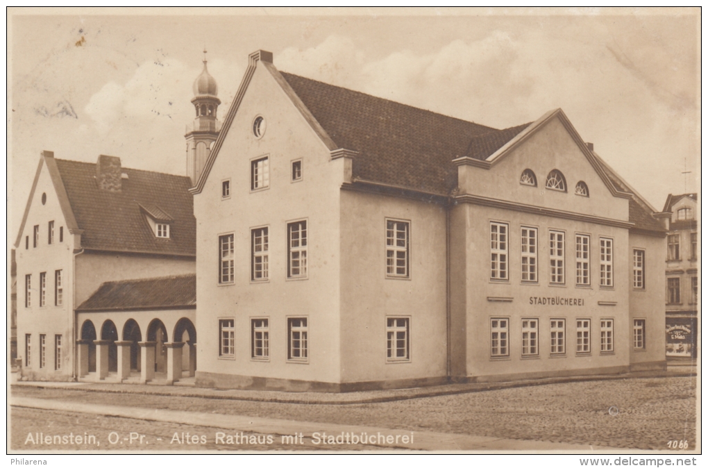 Polen: Ansichtskarte Allenstein 1929 Nach Berlin - Besetzungen 1914-18