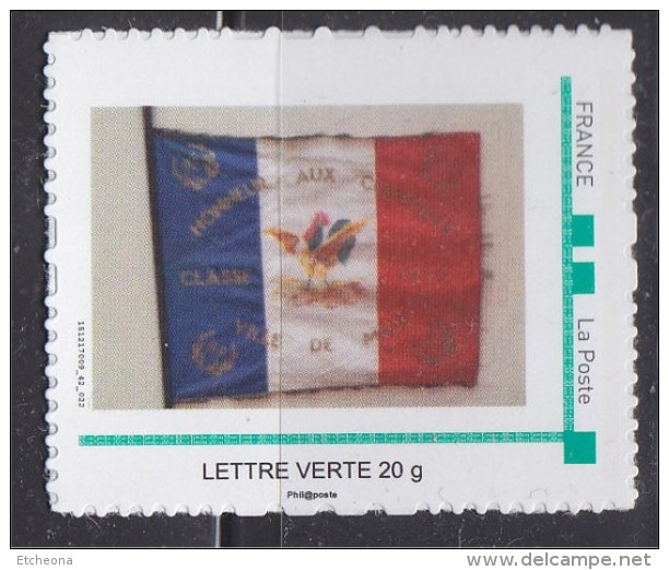 = Drapeau Tricolore Français Honneur Aux Conscrits Classe 1970 Ville De Mios Honneur Et Patrie 28.11.2015 LV Coq Gaulois - Autres & Non Classés