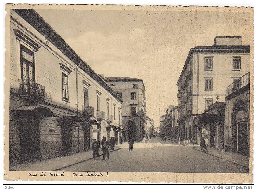 $-0140-  CAVA DEI TIRRENI - CORSO UMBERTO I - SALERNO - F.G. VG. 1941 - ITALY ITALIE ITALIEN - Cava De' Tirreni