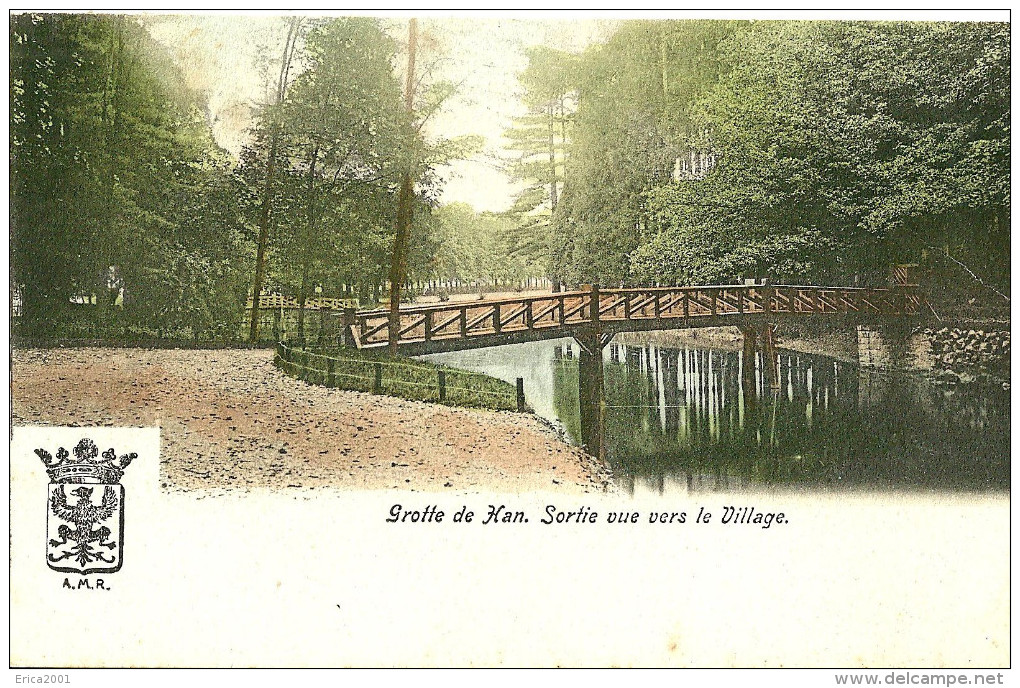 Han Sur Lesse. Grotte De Han, La Passerelle De Sortie Vue Vers Le Village. - Autres & Non Classés