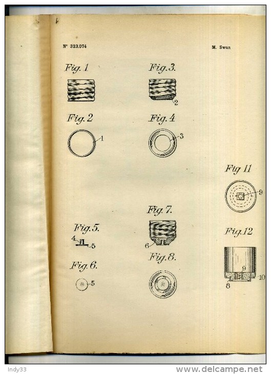 - FABRICATION DE DOUILLES POUR LAMPES ELECTRIQUES A INCANDESCENCE .  BREVET D´INVENTION DE 1902 . - Other & Unclassified