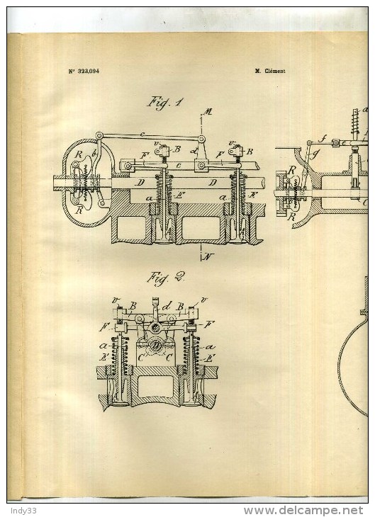 - MOTEURS A COMMANDE MECANIQUE DES SOUPAPES D'ADMISSION .  BREVET D´INVENTION DE 1902 . - Machines