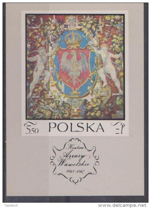 POLAND - 1970 Tapestry Souvenir Sheet. Scott 1779. MNH ** - Blocks & Sheetlets & Panes