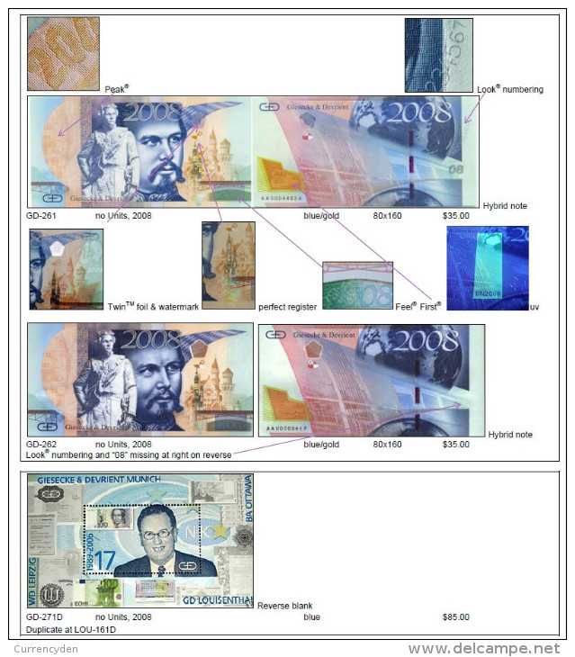 Catalog of Printer's Test Notes, 11th Ed -2016, 519 pages, 2700+ images