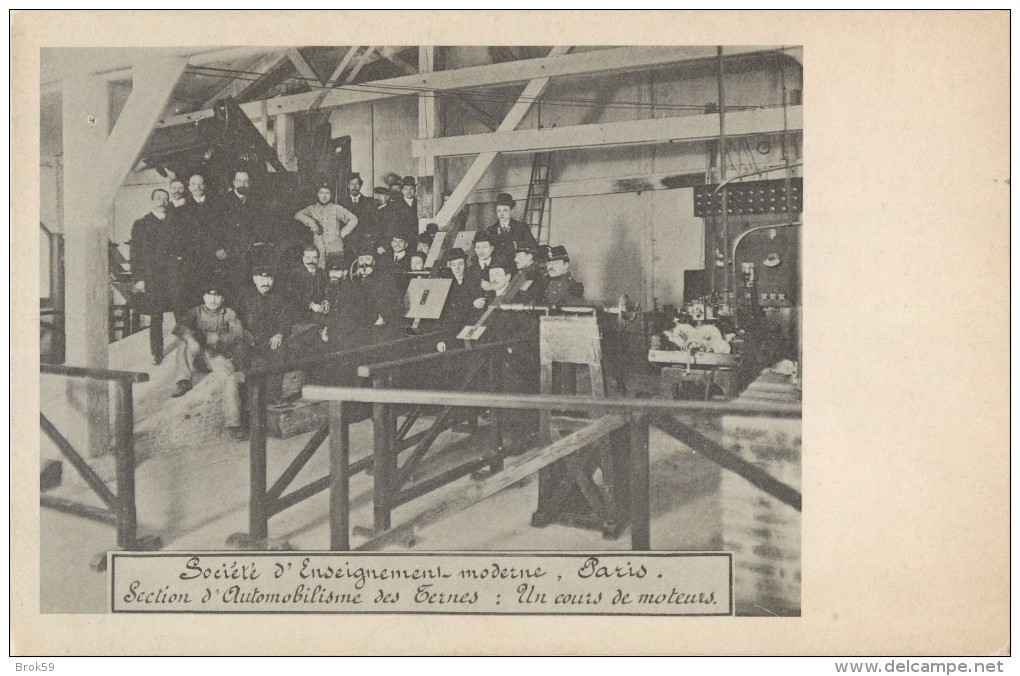 75 - SOCIETE D ENSEIGNEMENT MODERNE - SECTION D AUTOMOBILISME DES TERNES - UN COURS DE MOTEURS - Arrondissement: 17