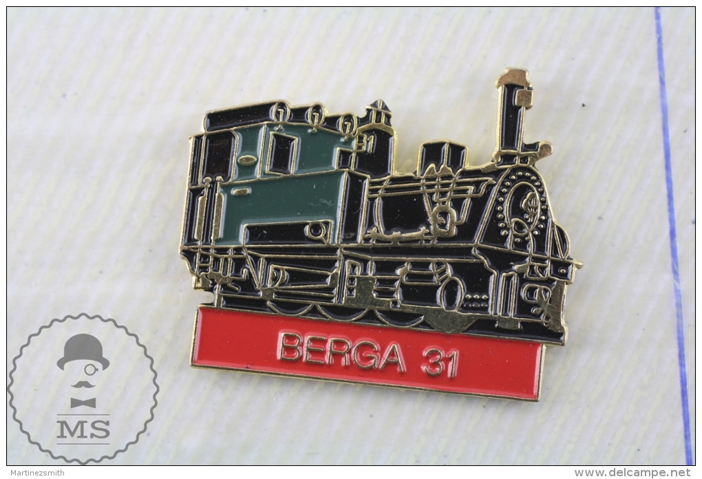 Berga 31 Catalonia Spain Steam Train / Railway - Pin Badge - Transportes