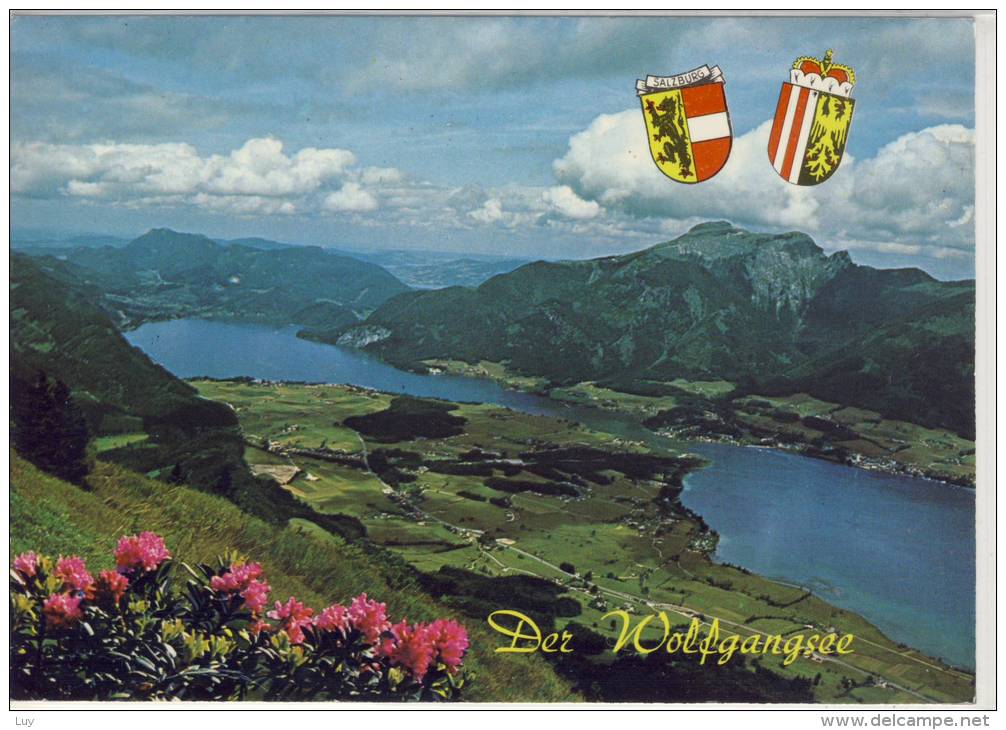 Der WOLFGANGSEE - Salzkammergut, Panorama, Schöner Motiv-Stempel - St. Wolfgang