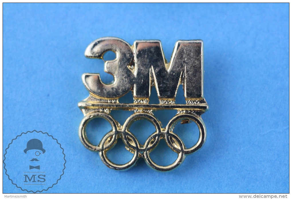 Barcelona 1992 Olympic Games Golden Colour, 3M Company Advertising Pin Badge - Olympic Games