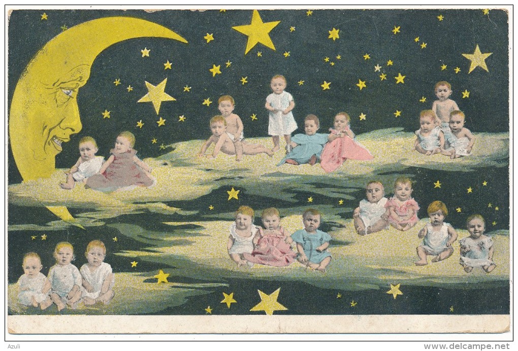 BEBES MULTIPLES - Bébés, Croissant De Lune, Etoiles - Babies