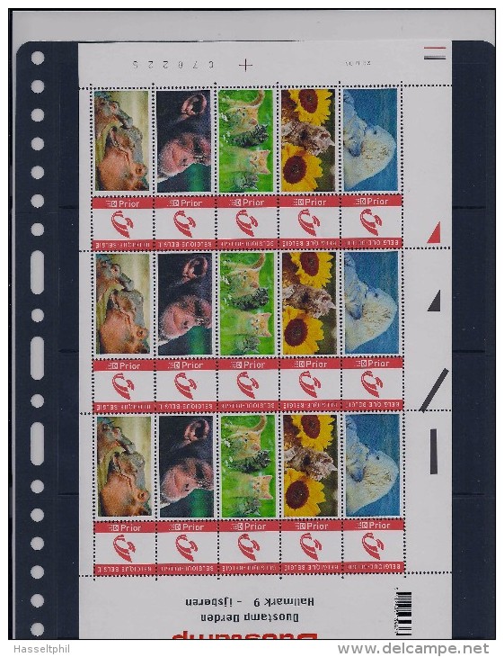 BELGIQUE - BELGIE Mijn Zegel Lot Van 15 Postzegels Duostamps Derden - Hallmark 9 - IJSBEREN Volledig Vel - Autres & Non Classés