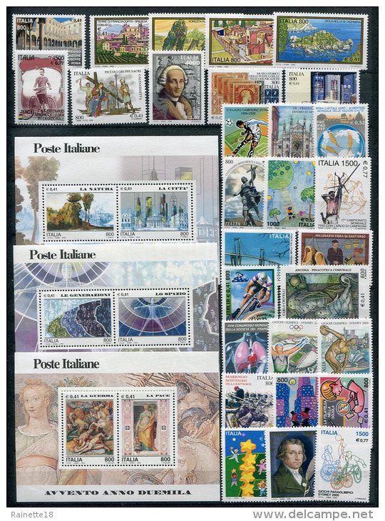 Italie        2399/2470  **   Année 2000 Complète - Collections (sans Albums)