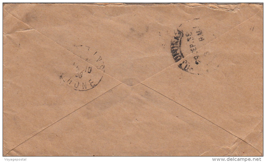 Lettre Inde Entier + Complément Pour La France 1938 Via Bombay - Briefe
