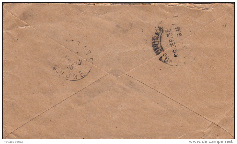 Lettre Inde Entier + Complément Pour La France 1938 Via Bombay - Covers