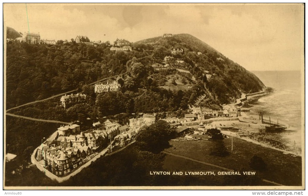 N°418 PPP 347 LYNTON AND LYNMOUTH GENERAL VIEW - Lynmouth & Lynton