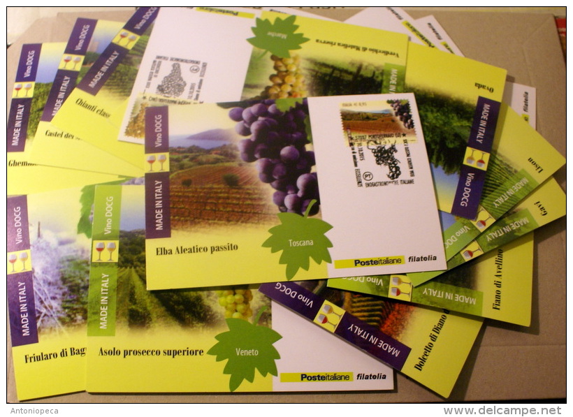 ITALIA 2015 - COLLEZIONE 15 CARTOLINE POSTALI VINI DOCG 2015 - Cartes-Maximum (CM)