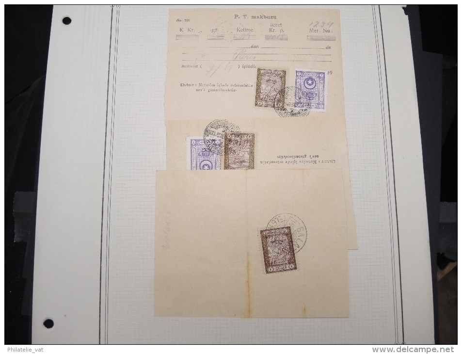 TURQUIE - Collection De Timbres Fiscaux Sur Documents - A Voir - Lot 10711 - Collections, Lots & Series