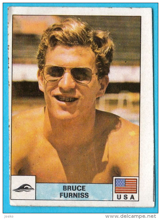 PANINI OLYMPIC GAMES MONTREAL 76 - 247 BRUCE FURNISS Swimming Natation USA  (Yugoslavian Edition) Juex Olympiques 1976 - Swimming